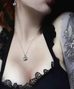 Wholesale 🎁 MYSTICUM LUNA 🎃 Halloween Pumpkin | NECKLACE 🛒 -Alternative Accessories Elegant Store mysticum luna pumpkin necklace 7 700x700