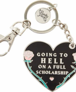 Outlet 💯 PUNKY PINS Valentines Going To Hell On A Full Scholarship | ENAMEL KEYRING 🔥