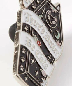 Flash Sale 🤩 PUNKY PINS Mens Accessories There'd Better Be Cats [Black] | ENAMEL PIN 🎉 -Alternative Accessories Elegant Store punky pins thered better be cats black enamel pin 3 d1731c39 d2a7 4753 b87f 2d3b0235120f 700x700