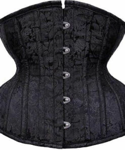 Budget 🤩 RESTYLE Burlesque Black Brocade | UNDERBUST CORSET ⌛