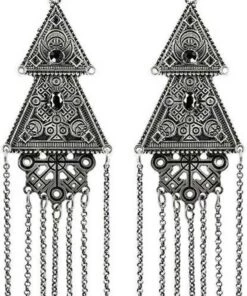 Hot Sale 😍 RESTYLE All Double Triangle [Silver] | EARRINGS ❤️