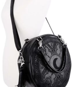 Flash Sale 🔔 RESTYLE The Moon Henna [Black] | ROUND BAG 😍 -Alternative Accessories Elegant Store restyle henna black round bag 6 700x700