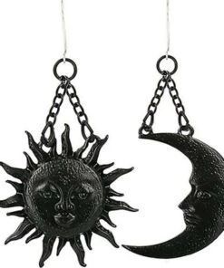 Promo ✨ RESTYLE The Moon Moon & Sun [Black] | EARRINGS 🧨