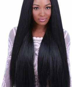 Cheap 🔔 ROCKSTAR WIGS Cosplay Lace Front Yaki Straight [Black] | WIG [32 INCH] ❤️ -Alternative Accessories Elegant Store rockstar wigs lace front yaki straight wigs 32 inch 1 700x700