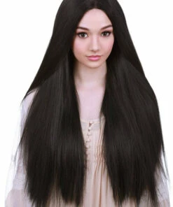 Cheap 🔔 ROCKSTAR WIGS Cosplay Lace Front Yaki Straight [Black] | WIG [32 INCH] ❤️