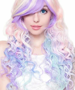 Flash Sale 🔔 ROCKSTAR WIGS Cosplay Rainbow Rock Hair Prism 2 [Pastel] | WIG ⌛