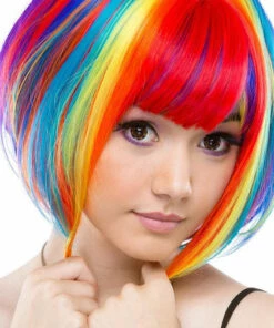 Wholesale 😀 ROCKSTAR WIGS Cosplay Rainbow Rock [Rainbow Bob] | WIG 🤩