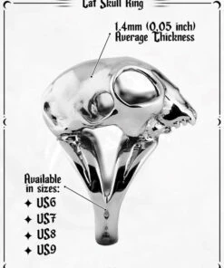 New 👍 ROGUE AND WOLF Skulls Cat Skull [Mirror Steel] | RING ✔️ -Alternative Accessories Elegant Store rogue and wolf cat skull mirror steel ring 12 4cd83791 320b 48be 9bae 76c3c4614bd2 700x700