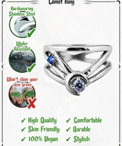 Promo ✔️ ROGUE AND WOLF All Comet [Mirror Steel] | RING 🧨 -Alternative Accessories Elegant Store rogue and wolf comet mirror steel ring 13 037dd60f eff9 41a4 aed6 34040474b904 700x700