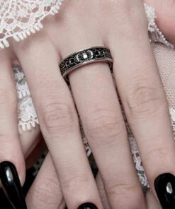 Cheapest 🥰 ROGUE AND WOLF The Moon Moon Child [Blackened Steel] | RING 🎉 -Alternative Accessories Elegant Store rogue and wolf moon child blackened steel ring 9 ed2d98f1 fc1b 4f4f a771 375ea4467ef3 700x700