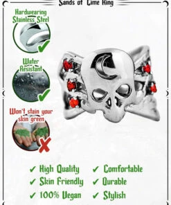 Coupon 👏 ROGUE AND WOLF Skulls Sands Of Time [Mirror Steel] | RING 😀 -Alternative Accessories Elegant Store rogue and wolf sands of time mirror steel ring 13 b464b2cf 1574 41c0 a711 f4fd64e8c894 700x700