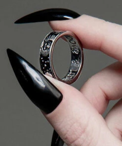Buy 🎉 ROGUE AND WOLF The Moon Sun And Moon [Blackened Steel] | RING 😉 -Alternative Accessories Elegant Store rogue and wolf sun and moon blackened steel ring 4 9f437267 69ad 4877 95a9 6d1230e0125b 700x700