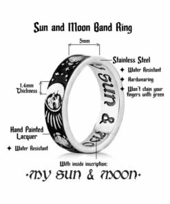 Buy 🎉 ROGUE AND WOLF The Moon Sun And Moon [Blackened Steel] | RING 😉 -Alternative Accessories Elegant Store rogue and wolf sun and moon blackened steel ring 8 fcca242b caad 4d7a 9372 f2e672006c5e 700x700