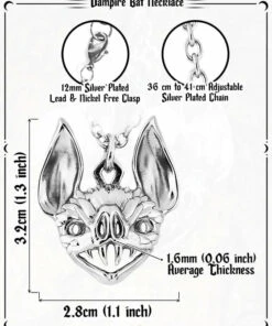 Coupon ✔️ ROGUE AND WOLF Bats Vampire Bat [Mirror Steel] | NECKLACE 🔔 -Alternative Accessories Elegant Store rogue and wolf vampire bat mirror steel necklace 10 8065c45e d093 4da6 87fa a581466bb821 700x700