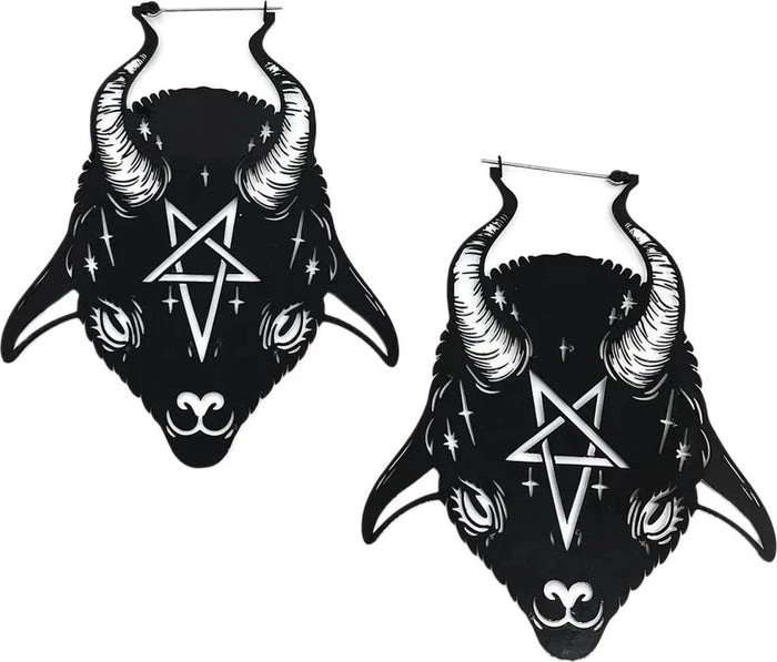 Cheapest β€οΈ TOO FAST APPAREL Pentacles & Pentagrams Baby Goat Devil | EARRINGS π 4 Cheapest β€οΈ TOO FAST APPAREL Pentacles & Pentagrams Baby Goat Devil | EARRINGS π - Image 2