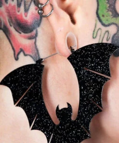 Top 10 😀 TOO FAST APPAREL Bats 🧛 Halloween Bat [Black Glitter] | EARRINGS 😍