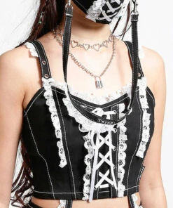 Alternative Accessories Elegant Store -Alternative Accessories Elegant Store tripp nyc lolita black white face cover 2 75c382d2 519f 4f9f 8b01 5575e6e0cda2 700x700